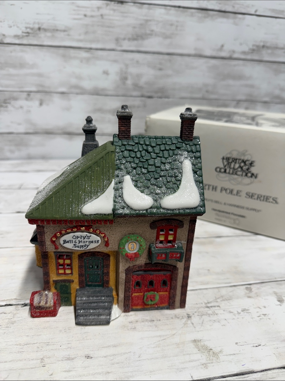 Dept 56 Orly’s Bell & Harness supply North Pole Christmas village house